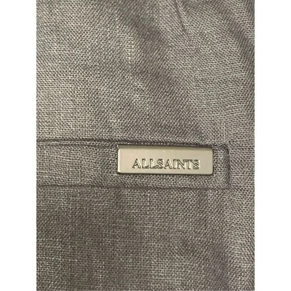 NWT Women’s All Saints Lily Linen Paperbag Shorts in Black Size 2 - Picture 7 of 9